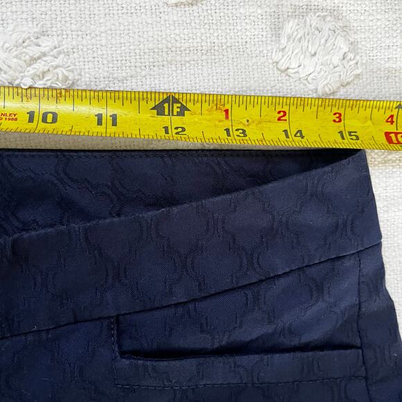 Lilly Pulitzer Kelly Textured Ankle Skinny Pant Trouser Midnight Navy Size 4 - Picture 9 of 11